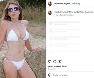 Emerytka Liz Hurley wygina się w bikini. Pozuje w luksusowej willi ojca kontrowersyjnej gwiazdy