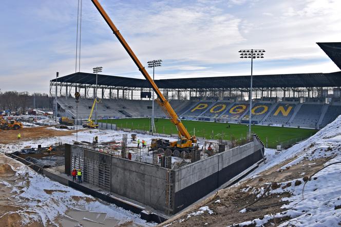 Budowa stadionu w Szczecinie - luty 2021