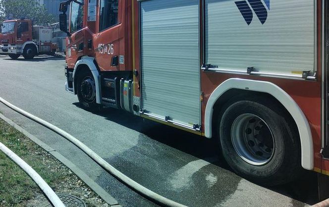 Pożar budynku wielokondygnacyjnego w Gliwicach
