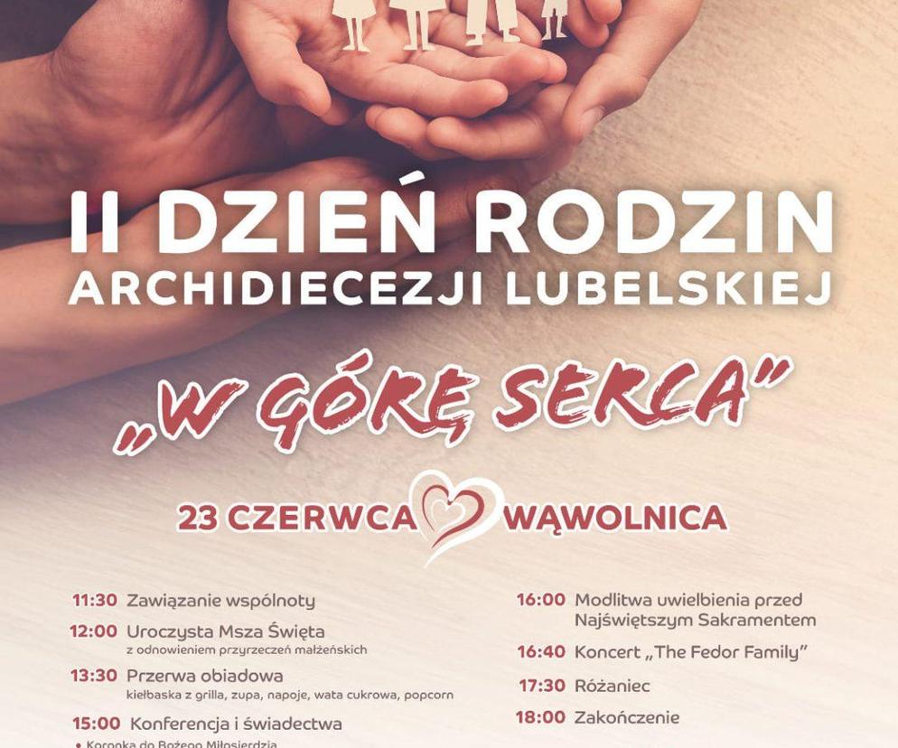 Plakat zapowiadający II Dzień Rodzin Archidiecezji Lubelskiej