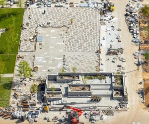 Plac Centralny w Warszawie pod koniec budowy