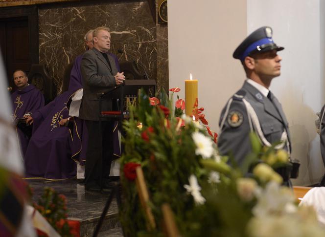 Daniel Olbrychski na pogrzebie Jerzego Kuleja