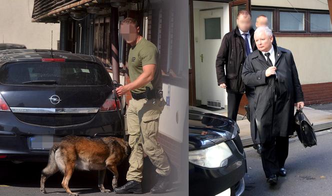 Kaczyński boi się zamachu. Służby z bronią i psem pod siedzibą PiS