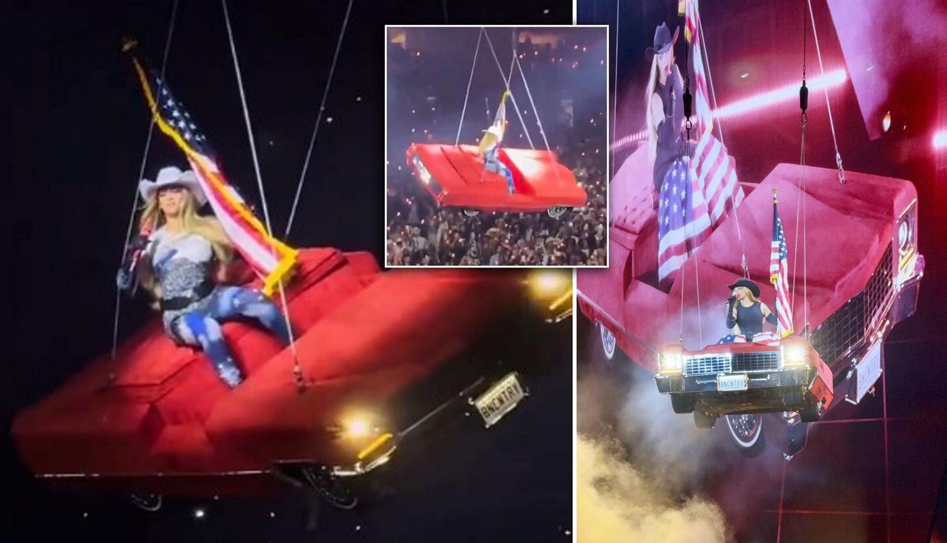 Niebezpieczny incydent na koncercie Beyonce. Gwiazda mogła runąć z ...