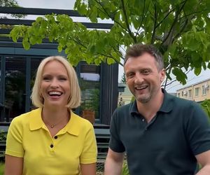 M jak miłość na planie. Dorota (Iwona Rejzner), Bartek (Arkadiusz Smoleński) 