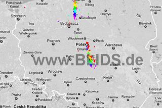 Burze w Polsce 6.07.2012 - MAPKA z godz. 9-11