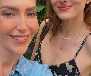 M jak miłość nowy sezon. Franka (Dominika Kachlik), Viola (Magdalena Waligórska) na planie