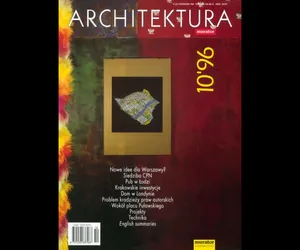 Miesięcznik Architektura 10/1996