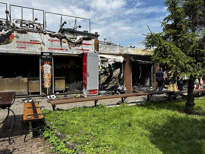 Pożar pawilonów handlowych we Władysławowie