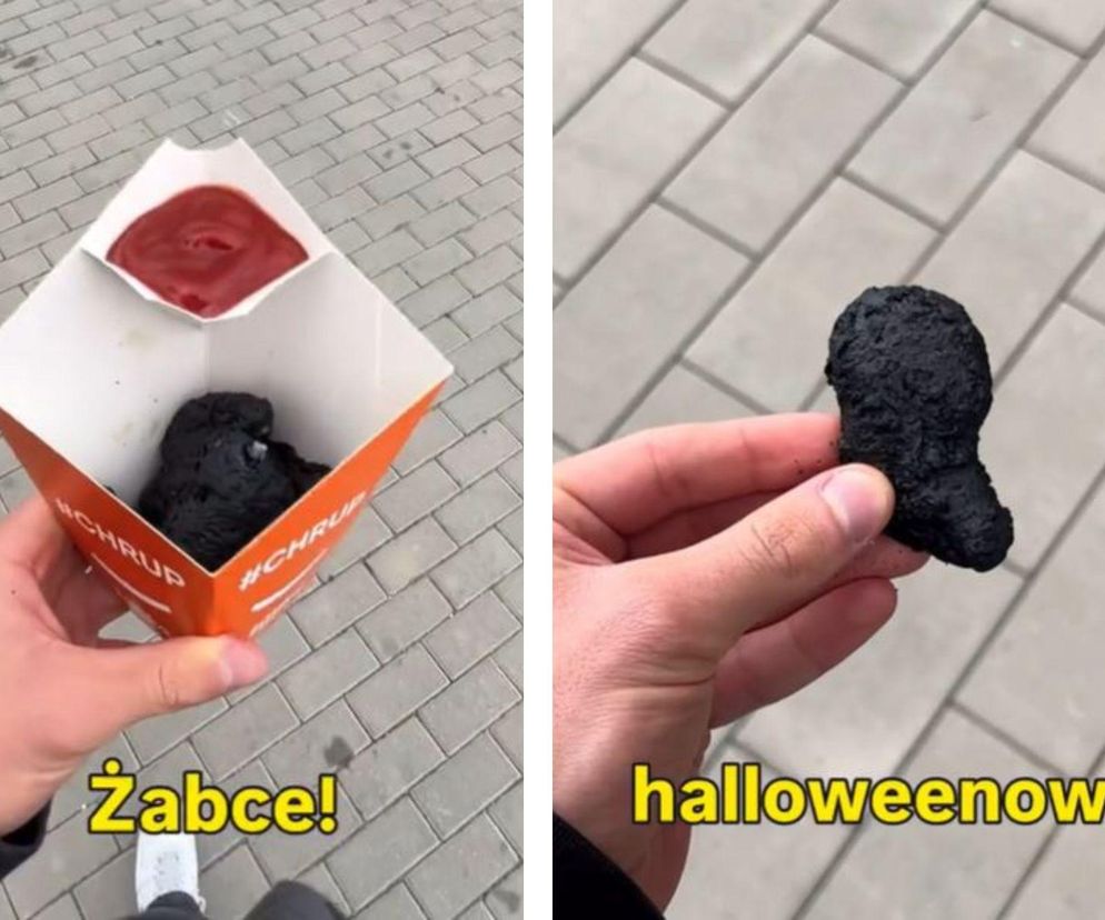 W Żabce pojawiły się halloweenowe nuggetsy. Wyglądają jak węgiel
