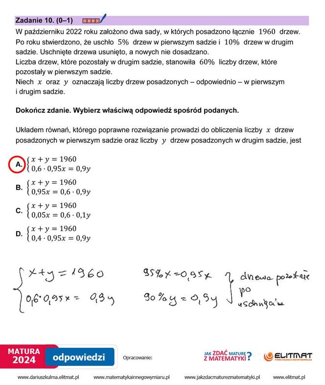 Matura 2024: matematyka. Arkusze CKE i odpowiedzi. Poziom podstawowy [Formuła 2023]