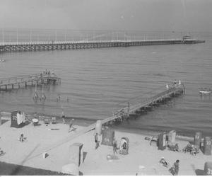 Plaża w Gdyni w 1938 roku 