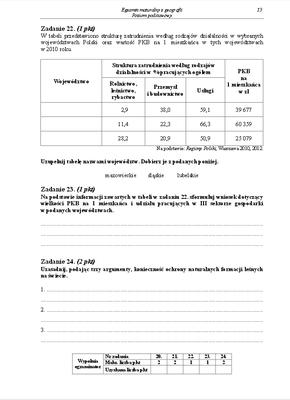 Arkusz geografia podstwowy matura 2014