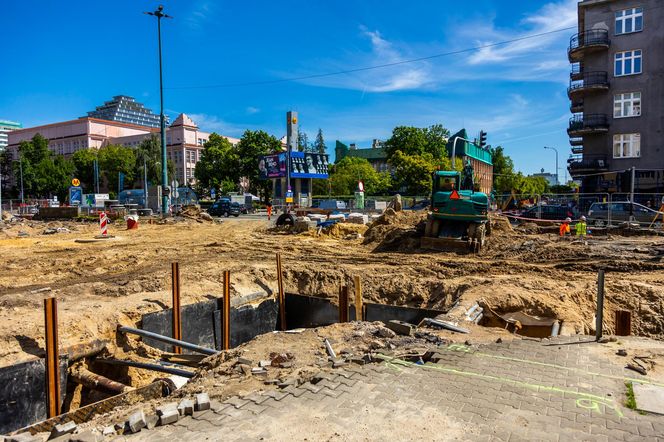 Tramwaj na Rakowieckiej w budowie