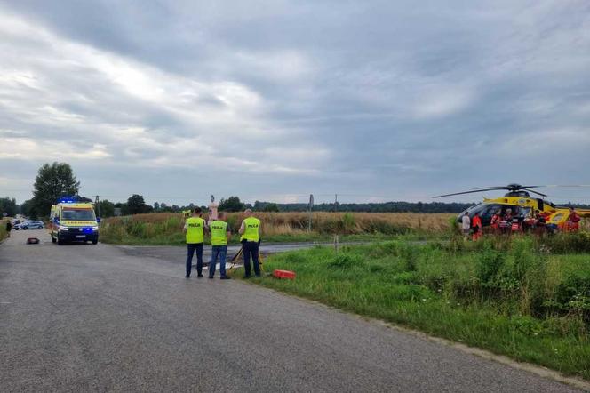 Rowerzysta zginął w wypadku w miejscowości Kobiele Małe