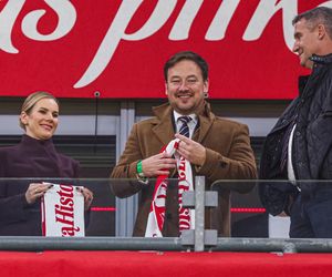 Marta Nawrocka na meczu Polska - Holandia