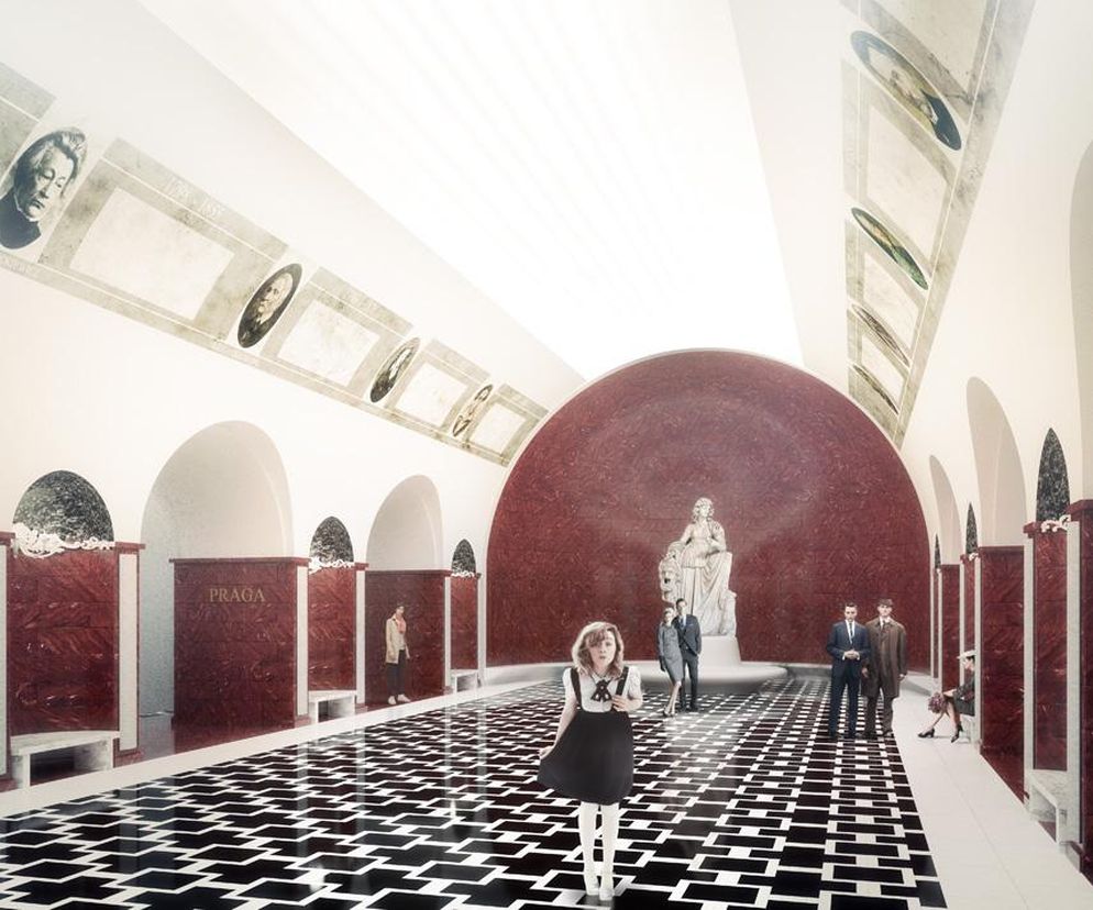 Współczesna wizualizacja stacji Plac Teatralny
