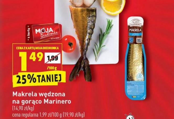 makrela wędzona 1,49 zł/100 g