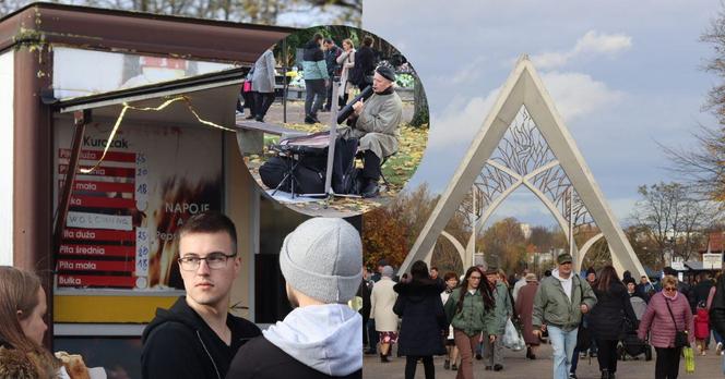 Oprócz znicza można było kupić kebaba. Tłumy przy cmentarzy na lubelskim Majdanku. Zobaczcie!