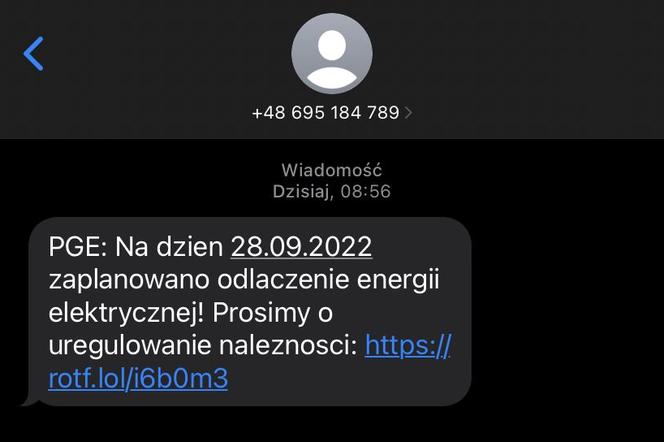 Fałszywe SMS-y od PGE. Oszustwo na prąd