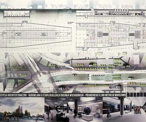 Projekt nagrodozny w konkursie na koncepcję nowych stacji II linii metra