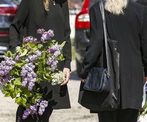 Agata Buzek na pogrzebie