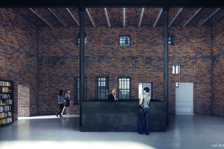 Wnętrze Galerii Plato według projektu pracowni Petr Hájek ARCHITEKTI, s.r.o.