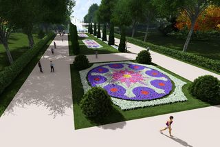 Wizualizacja parku Planty w Białymstoku po przebudowie