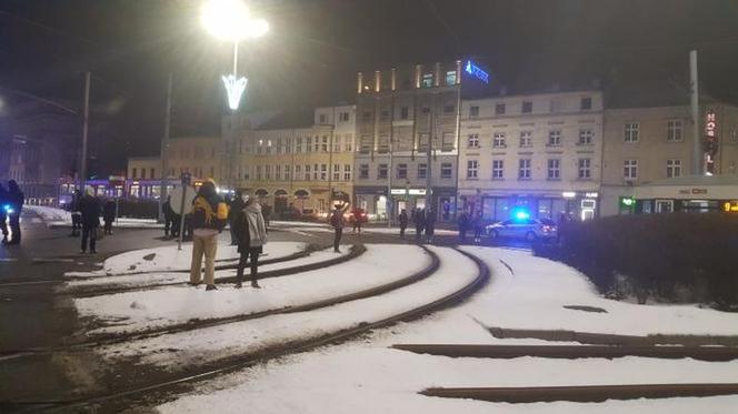 Strajk Kobiet w Gdańsku 1.02.2021. Blokada Huciska przez protestujących