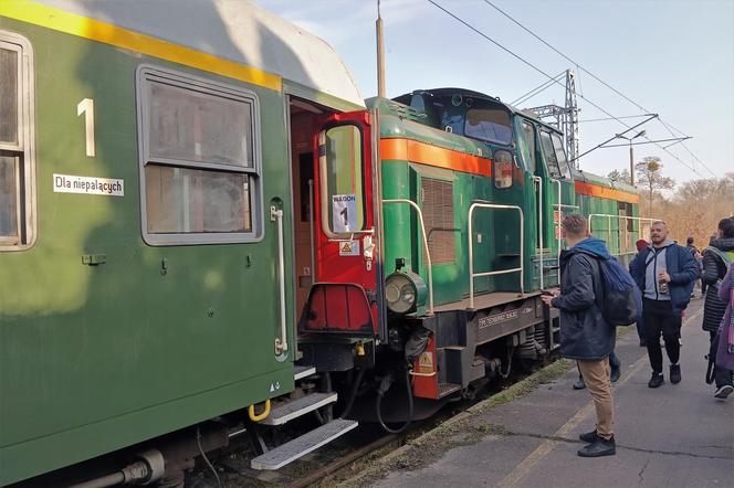Zabytkowy pociąg w Ciechocinku