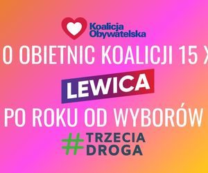 10 obietnic Koalicji 15 października po roku od wyborów