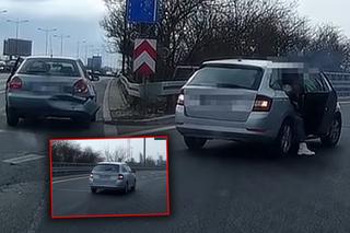 Uderzył w Audi i uciekł. Nie przewidział TAKIEJ reakcji - WIDEO