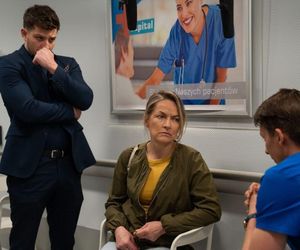 Barwy szczęścia odc. 3247. Justin (Jasper Sołtysiewicz), Zamilska (Anna Bonna) - matka Oli