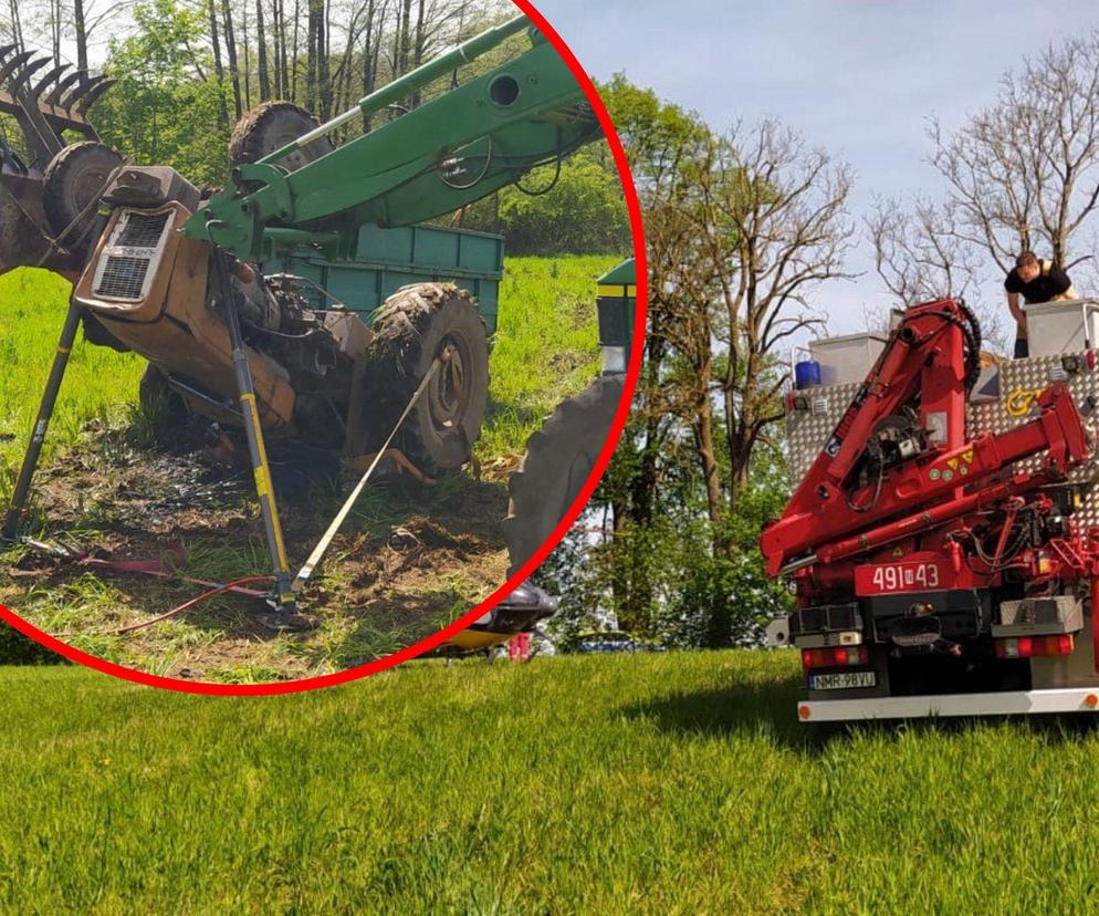 Tragiczny wypadek na polu. Nie żyje mężczyzna przygnieciony przez ciągnik