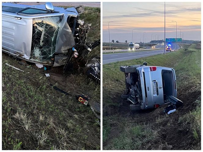 Wypadek na S61 w Konarzycach