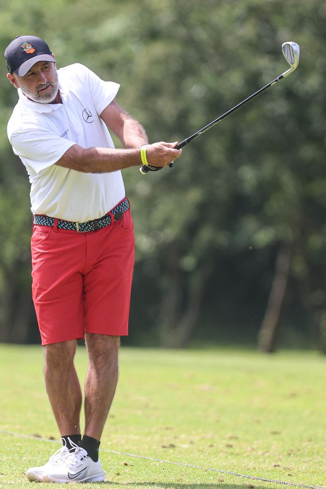 Michał Probierz na polu golfowym