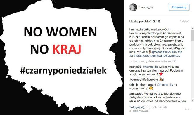 Gwiazdy wspierają #Czarny Poniedziałek