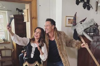 Barwy szczęścia na planie. Kasia (Katarzyna Glinka), Mariusz (Rafał Cieszyński)