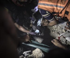 Konflikt w strefie Gazy. Atak Izraela w Khan Younis