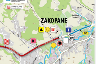 Tour de Pologne VI etap Zakopane - Kościelisko MAPY