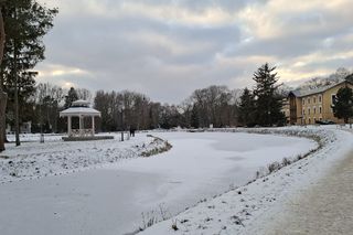 Nałęczów - Park Zdrojowy zimą