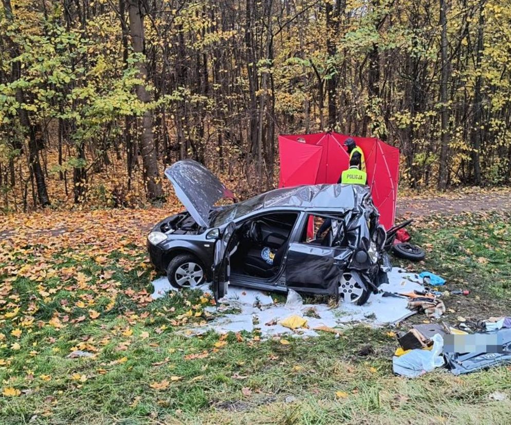 Tragiczny wypadek na drodze w woj. lubelskim. Jedna osoba nie żyje 