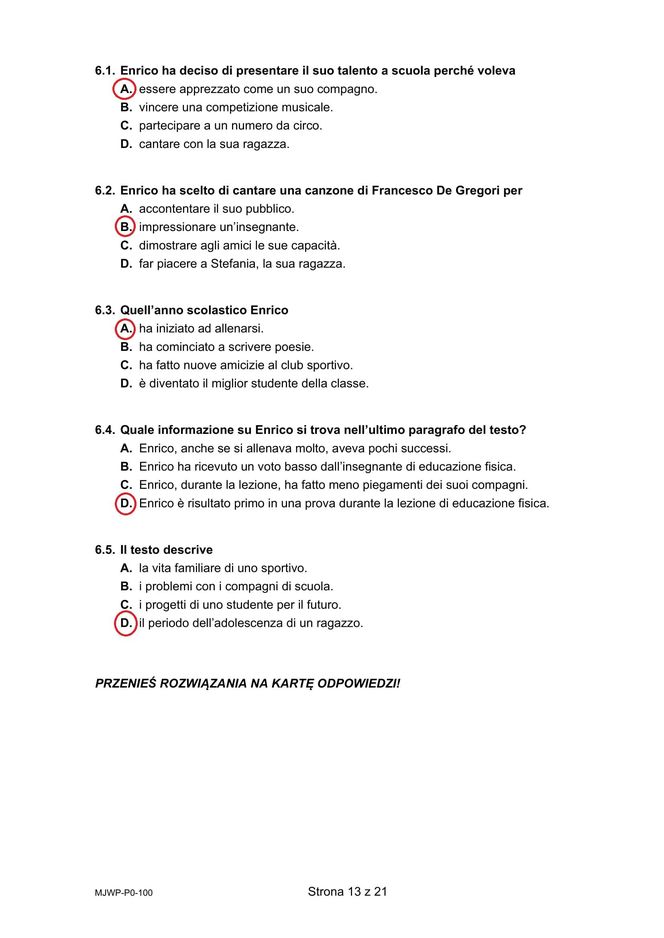 Matura 2025 włoski: ODPOWIEDZI do wszystkich zadań, gotowe rozwiązania matury z włoskiego - Formuła 2023 [7.05.2025]	