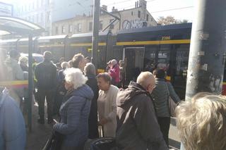 Nagłe zatrzymanie tramwajów przy Piotrkowskiej. Interweniowali ratownicy medyczni