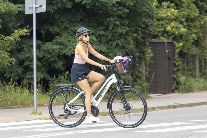 Agnieszka Kaczorowska i Marcin Rogacewicz wybrali się na rowery 