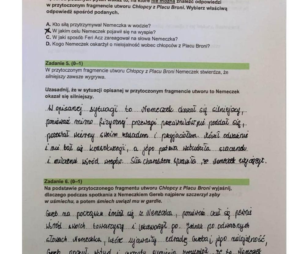 Egzamin ósmoklasisty 2025 - polski