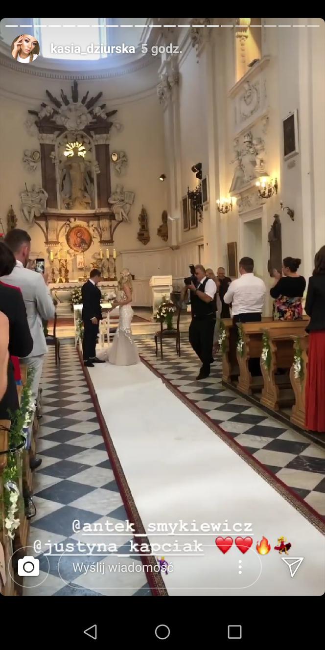 Kasia Dziurska na ślubie Antka Smykiewicza