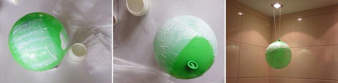 KROK I - Nakładanie warstw papieru na balonik