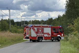 Czołowe zderzenie w Sławkowie. 22-latek zabrany śmigłowcem LPR do szpitala