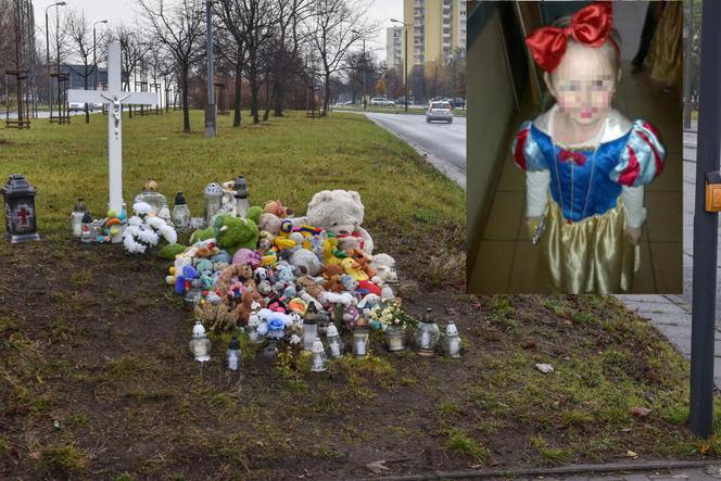 Biały krzyż i setki pluszaków na rondzie w Bydgoszczy. Tu zginęła 12-letnia Wiktoria [ZDJĘCIA]